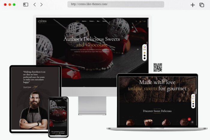 crems bakery wordpress theme with elementor