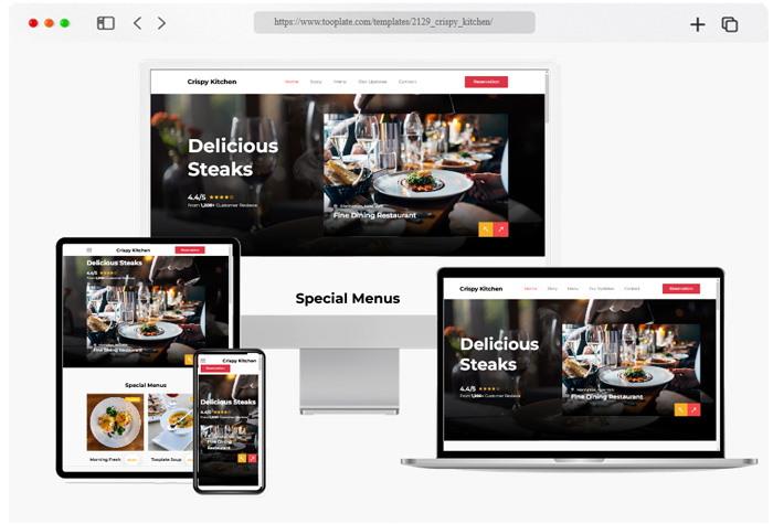 crispy restaurant html template