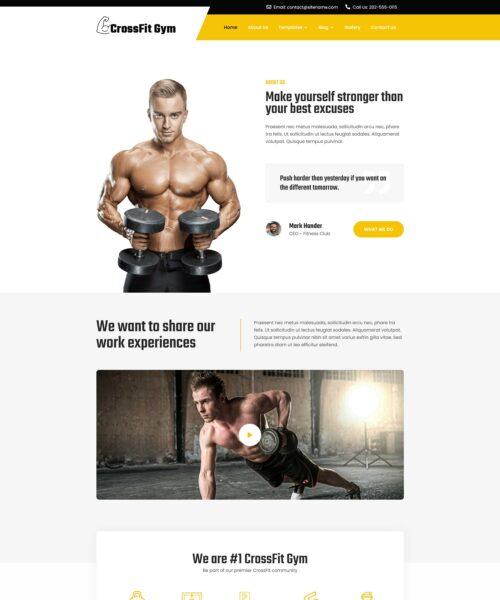 crossfit gym wordpress themes