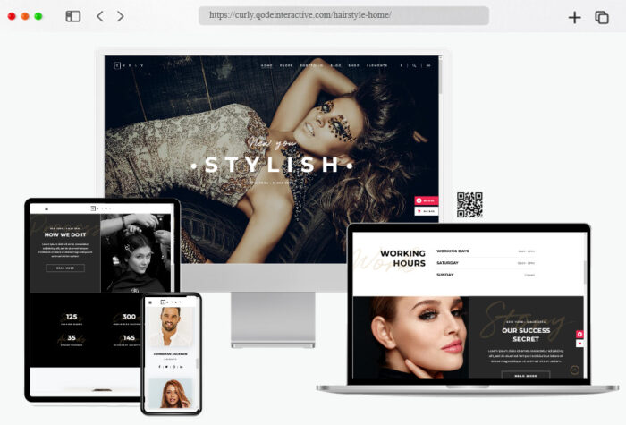 curly hair stylist wordpress theme