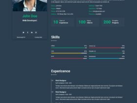 DarkCV Bootstrap CV Resume Template