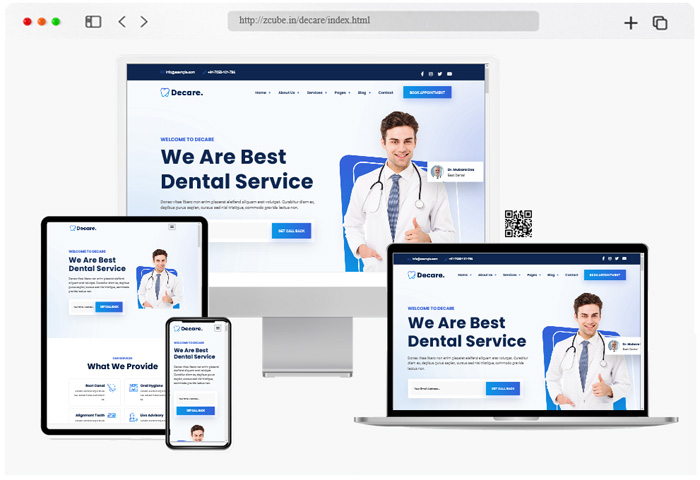 decare dental clinic html template