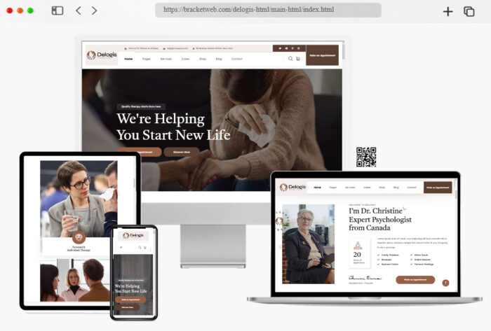 delogis psychology counseling html template