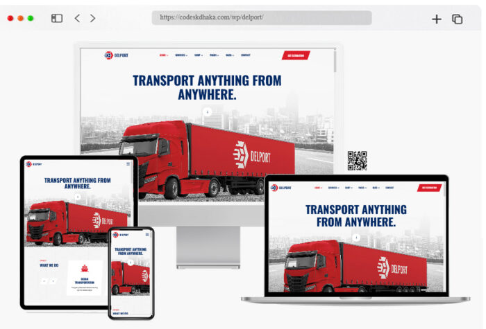 delport logistics transportation wordpress theme