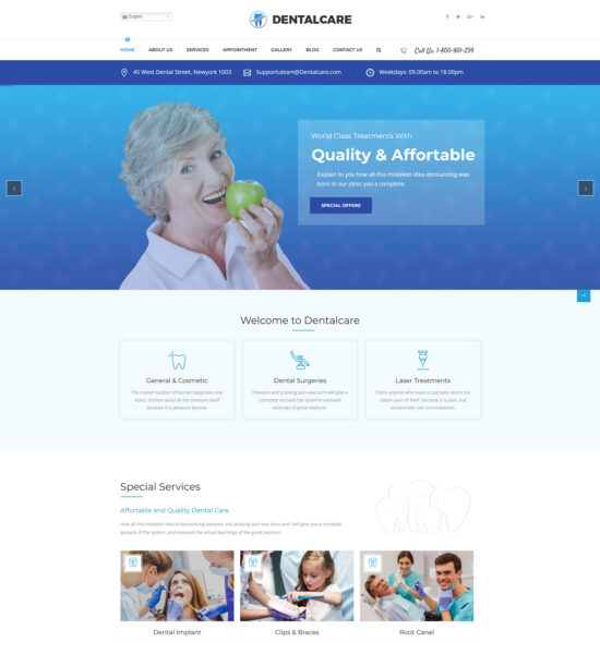 dental care joomla template