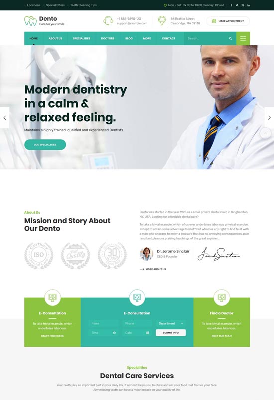 dento dentist html template