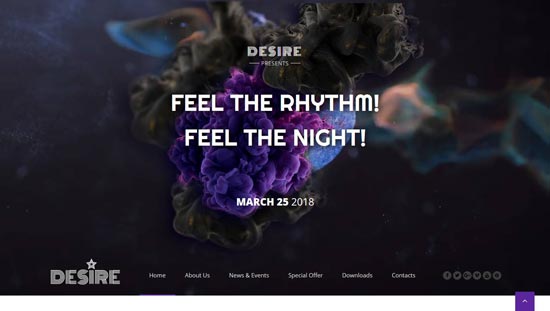 desire night club html template