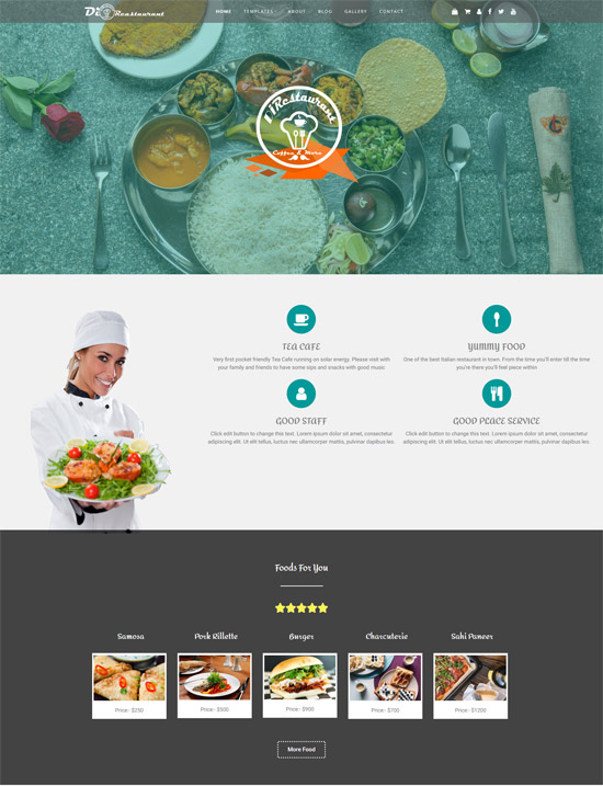 di restaurant free wordpress theme