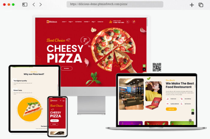 dilicious pizza website theme for wordpress