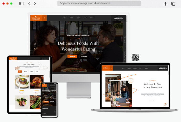 dinenos mobile friendly restaurant template