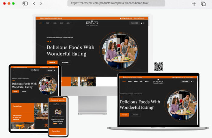 dinenos restaurant wordpress theme