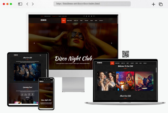 disco night club html template