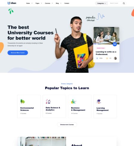 40+ Best Education Website Templates Free & Premium - freshDesignweb