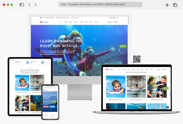 dobby swimming html template