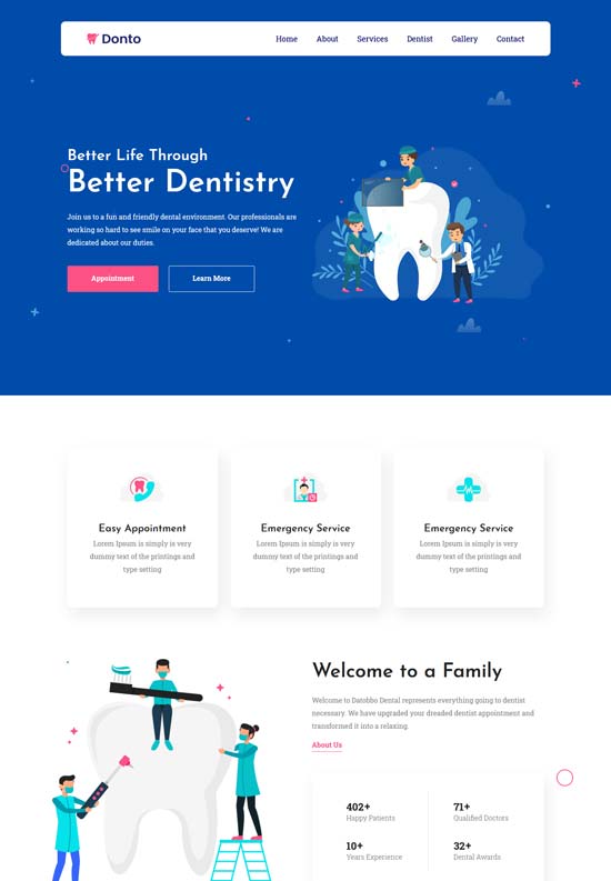donto dental clinic html template