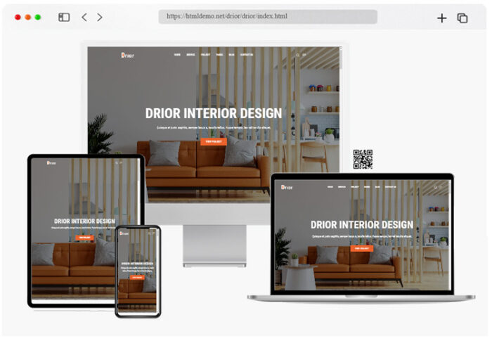 drior interior design html template