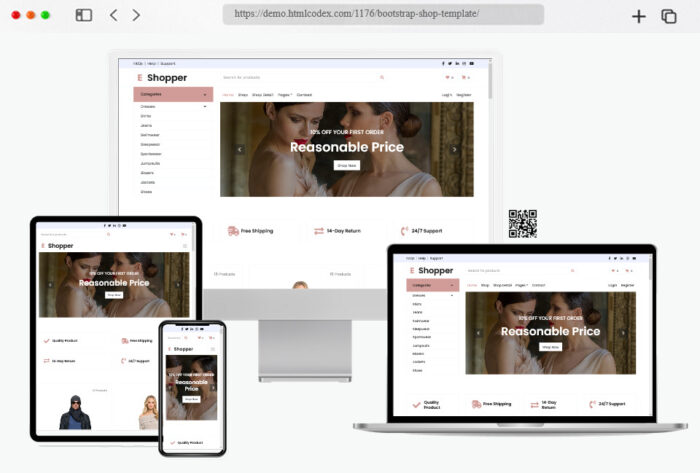 eshopper e commerce free responsive website template