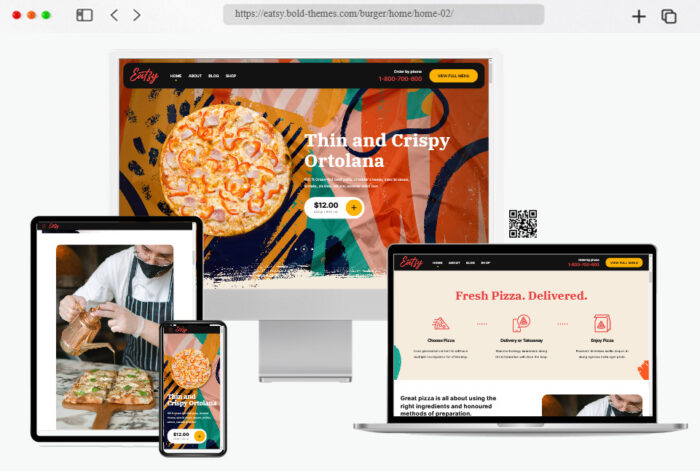 eatsy online pizza ordering theme