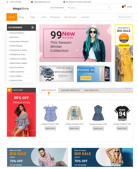 ecommerce zone free theme