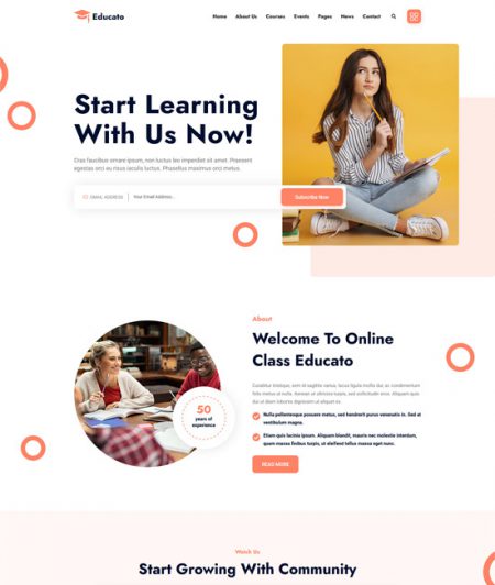 41 Best Education Website Templates Free & Premium - freshDesignweb