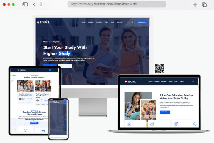 edura online courses html template