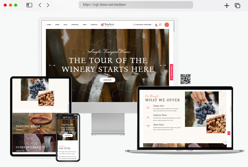 emdene wine cheese wordpress theme