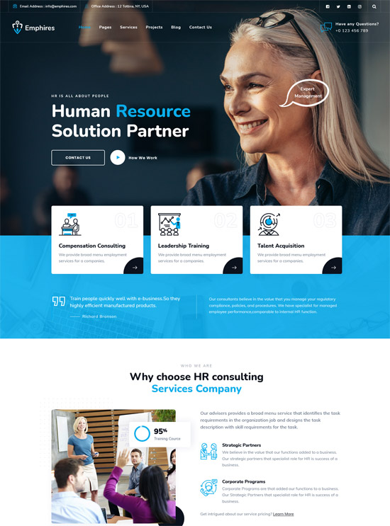 emphires human resources recruiting theme