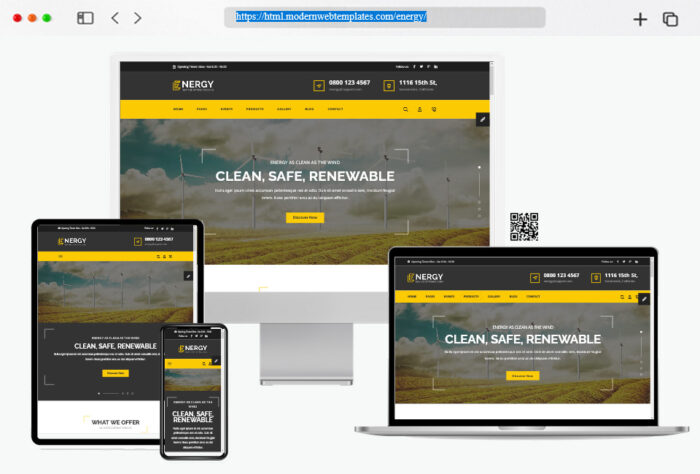 energon renewable energy html template