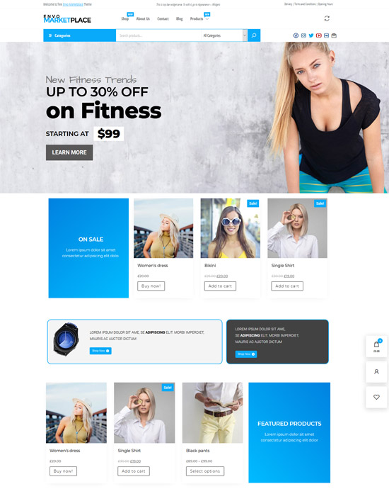 envo marketplace free woocommerce theme