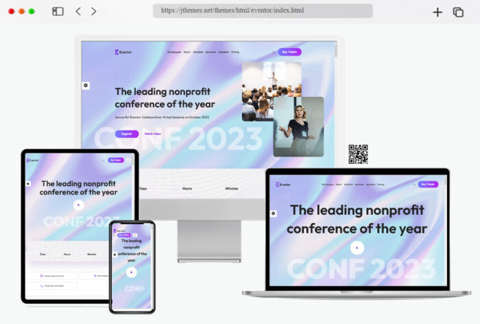 eventor meetup conference expo event landing page