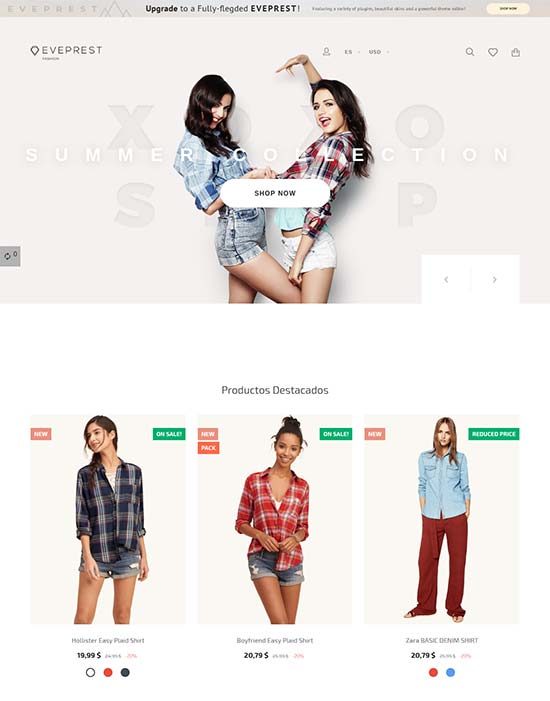 eveprest free ecommerce prestashop theme