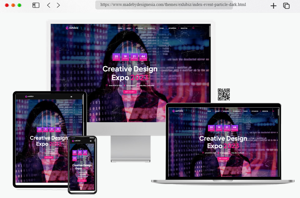 exhibiz event conference meetup html template