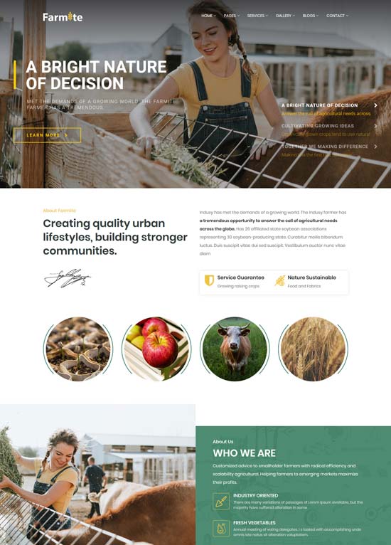 farmite agriculture html template