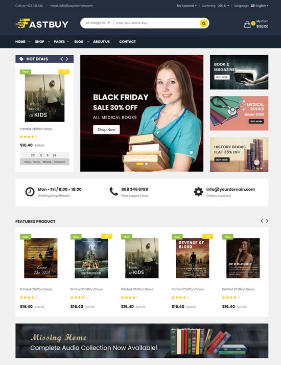 fastbuy book store html template