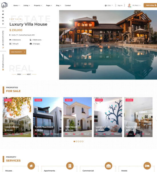 findhouses real estate html template