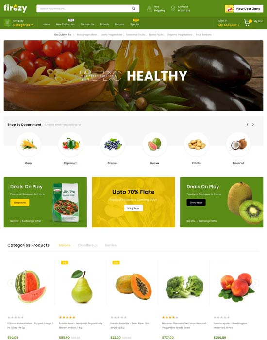 firezy food magento theme