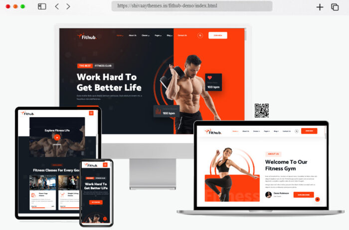 fithub personal training website template