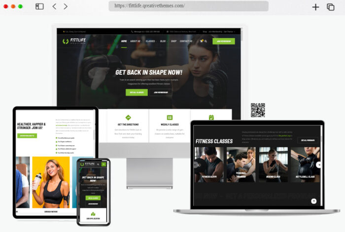 fittlife gym wordpress theme