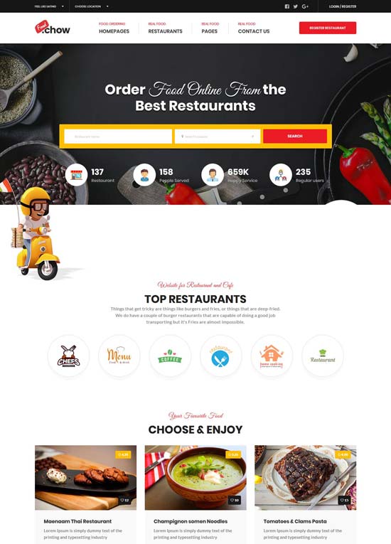 foodchow food ordering html template