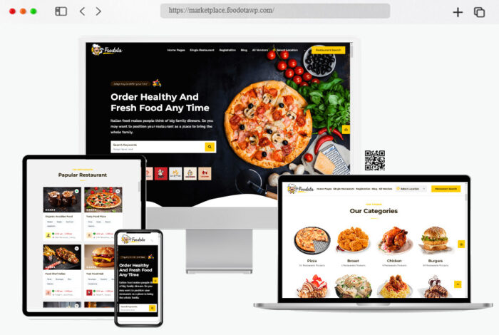 foodota responsive pizza theme