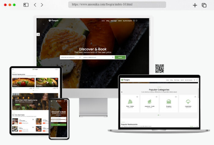 foogra restaurants directory listings template