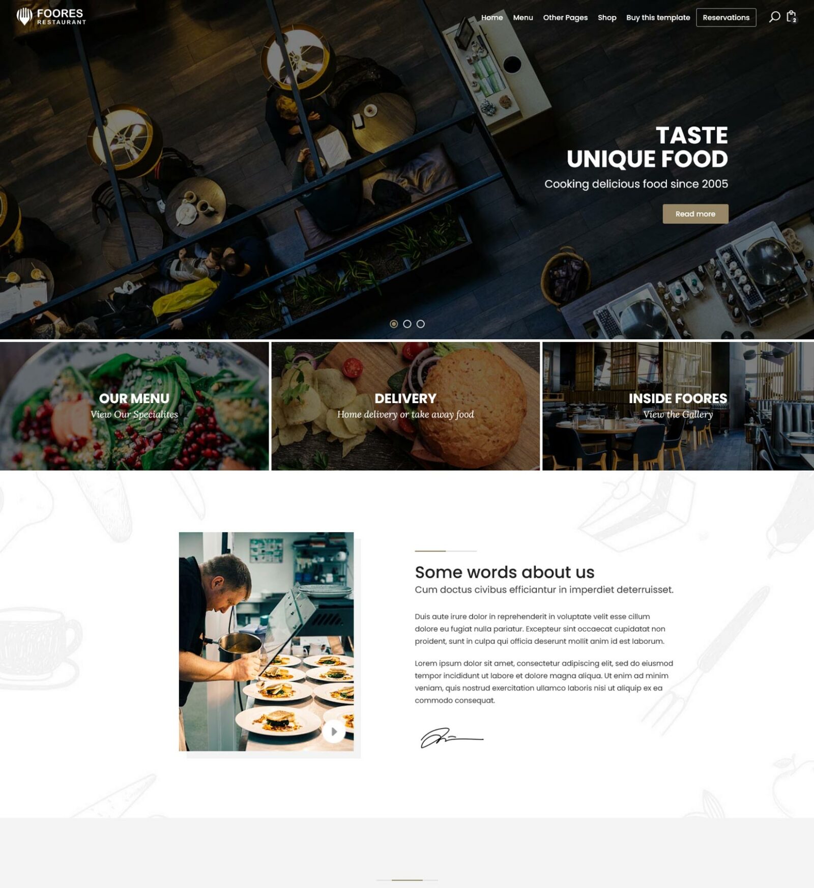 Best Restaurant Cafe Website Templates Freshdesignweb