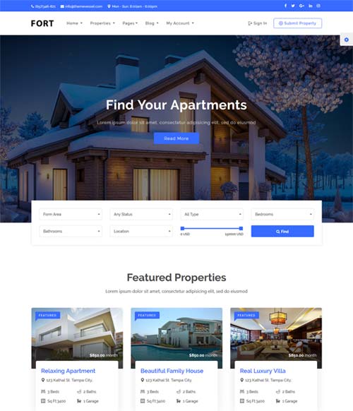 Fort Real Estate HTML Template