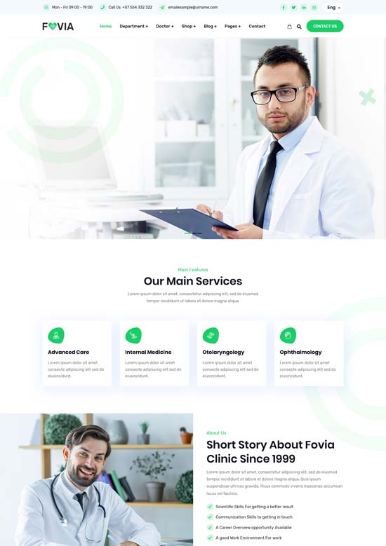 fovia medical doctor html template