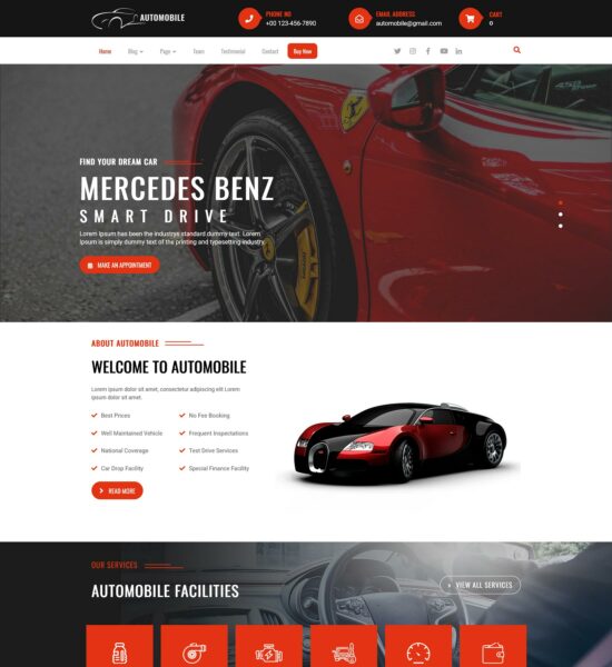 free auto car care wordpress