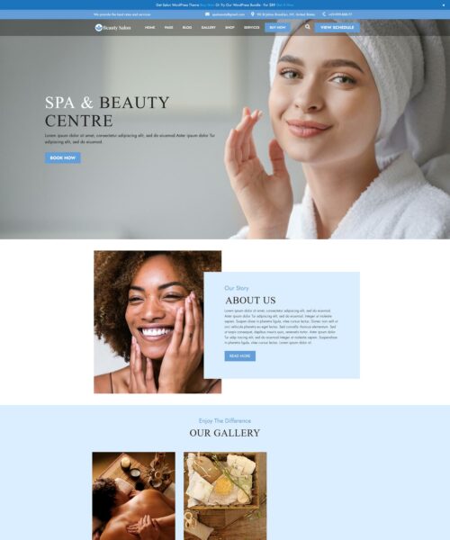 free beauty salon spa wordpress