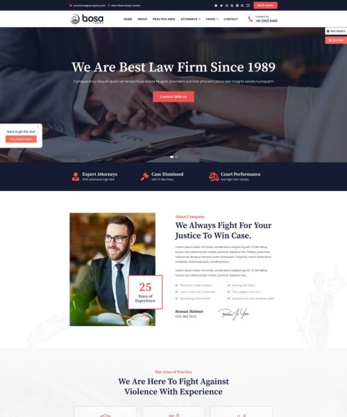 free bosa lawyer wordpress