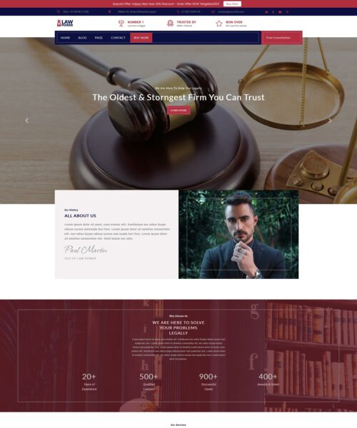 free business lawyer wordpress theme