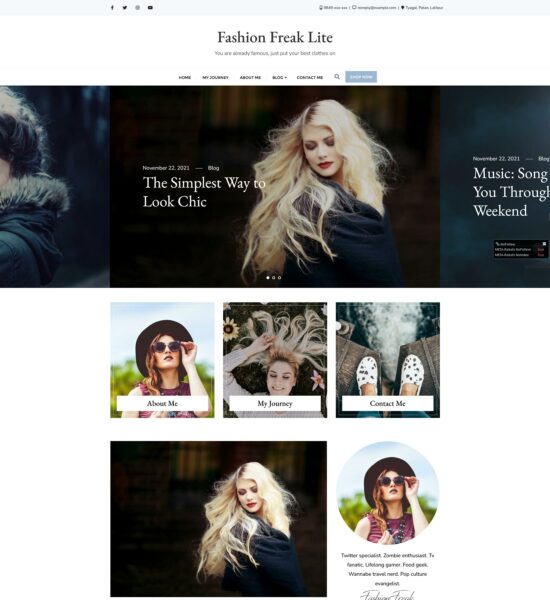 free fashion freak wordpress