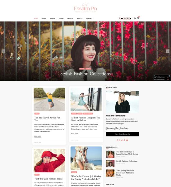 free fashion pin wordpress theme